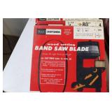 Lot of Craftsman Wood Cutting Band Saw Blades and Sanding Belts with Assorted Cleaning Pads