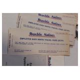 Republic Airlines Vintage Collection - Silverware and Glassware Set - Republic Airlines System Timetable