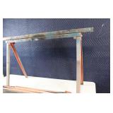 Used Adjustable Metal Foldable Sawhorse with 43" Length