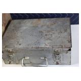 Collection of Vintage Tools and Boxes Including Pepsi Crate and Cast Iron Items