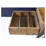 Collection of Vintage Tools and Boxes Including Pepsi Crate and Cast Iron Items