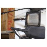 Collection of Vintage Tools and Boxes Including Pepsi Crate and Cast Iron Items