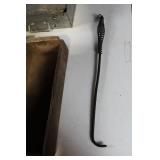 Collection of Vintage Tools and Boxes Including Pepsi Crate and Cast Iron Items