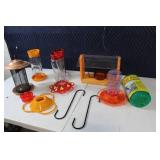 Collection of Bird Feeders with Bird Stop Protective Mesh