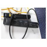 Collection of Power Strips, Extension Cables, and Coaxial Cable