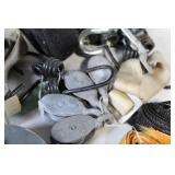 Assorted Heavy-Duty Tie-Down Straps and Pulley System