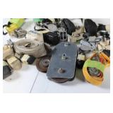 Assorted Heavy-Duty Tie-Down Straps and Pulley System
