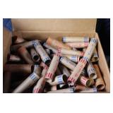 Metal Cash Box with Rolled Coins and Security Features