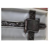 Decorative Lot with Floral Wall Hangings and Religious Cross Plaques