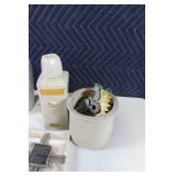 Decorative Lot with Floral Wall Hangings and Religious Cross Plaques