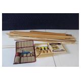 Wood Carving Tool Set and Assorted Wooden Dowels