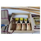 Wood Carving Tool Set and Assorted Wooden Dowels