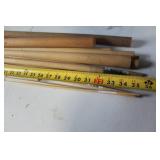 Wood Carving Tool Set and Assorted Wooden Dowels