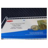 Mixed Household Items including Portable Heaters, Baking Ware, and Storage Shelf