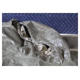 Set of 2 Military Surplus Olive Green Rain Ponchos with Woodland Pattern seat cushion / life preserver.