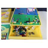 Collection of Assorted Toys and Games Including Lego Base, Lite-Brite Refill, and More
