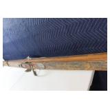 Antique Wooden Skis with Metal Bindings