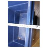 Large Blue Industrial Plastic Bin on Wheels