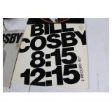 Collection of Bill Cosby Vinyl Records with Stand