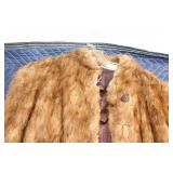Vintage Brown Fur Coat with Decorative Buttons