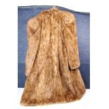 Vintage Brown Fur Coat with Decorative Buttons