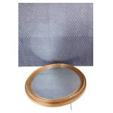 Large Oval Wooden Framed Mirror