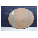 Large Oval Wooden Framed Mirror