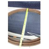 Large Oval Wooden Framed Mirror