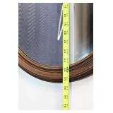 Large Oval Wooden Framed Mirror