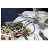 Collection of Assorted Electrical Cables and Wiring Components