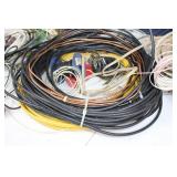 Collection of Assorted Electrical Cables and Wiring Components