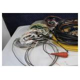 Collection of Assorted Electrical Cables and Wiring Components