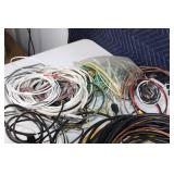 Collection of Assorted Electrical Cables and Wiring Components