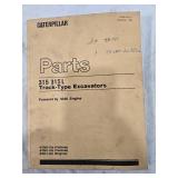 Caterpillar Parts Manual for 315 315L Track-Type Excavators