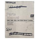 Caterpillar 236 246 252 262 Skid Steer Loader Parts Manual