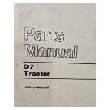 Caterpillar D7 Tractor Parts Manual covering models 48A1 to 48A6392
