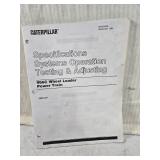 Caterpillar 966C Wheel Loader Power Train Manual for  specifications, systems operation, testing, and adjusting