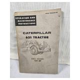 Caterpillar 631 Tractor Operation and Maintenance Manual covering serial numbers 13G1 and up