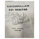 Caterpillar 631 Tractor Operation and Maintenance Manual covering serial numbers 13G1 and up