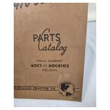 Caterpillar No. 470 Scraper Parts Catalog covering serial numbers 60C1 to 60C4103