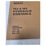 Caterpillar Parts Book 153 & 163 Hydraulic Controls covering serial numbers 7X1-UP, 8X1-UP, and 9X1-UP