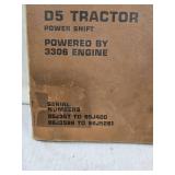 Caterpillar D5 Tractor Parts Book covers serial numbers from 95J357 to 95J420 and from 96J3588 to 96J5261