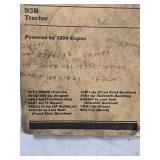 Caterpillar D3B Tractor powered by a 3204 engin Parts Book