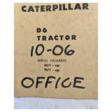 Caterpillar D6 Tractor Operation and Maintenance Instructions Manual serial numbers 8U1 and up, 9U1 and up