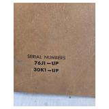 Caterpillar 966C Wheel Loader Parts Book covering serial numbers 76J1 and 30K1 and up