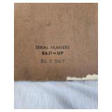 Caterpillar 951B Traxcavator Parts Book covering serial numbers 86J1 and up