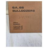 Caterpillar 6A, 6S Bulldozers Parts Book for serial numbers 17H3790-UP, 18H3582-UP, and 21H2721-UP