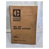 Caterpillar No. 12F Motor Grader Parts Book