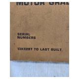 Caterpillar No. 12F Motor Grader Parts Book