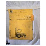 Lot of 2 John Deere Parts Catalogs for JD380 and JD480-A Forklifts